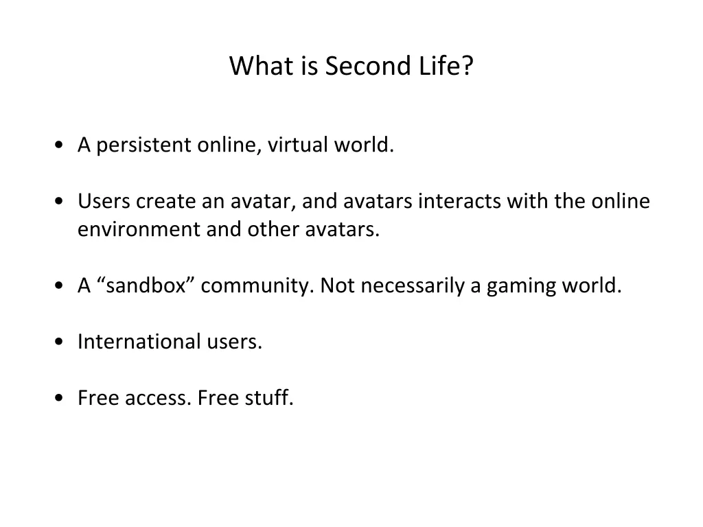 what is second life