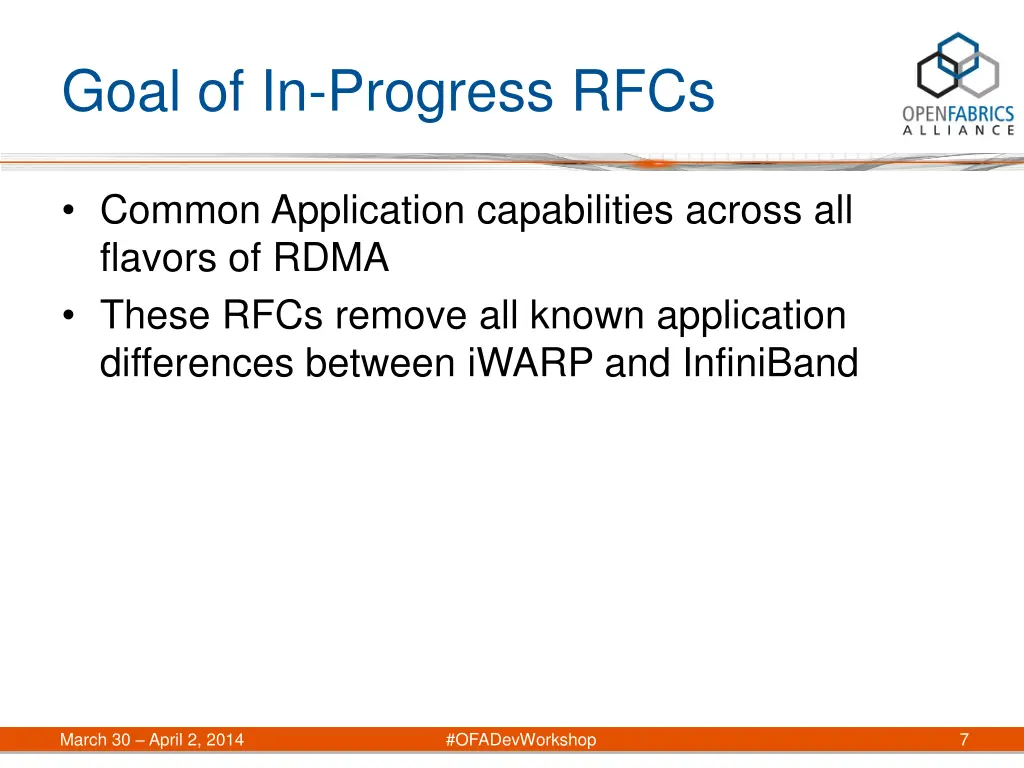 goal of in progress rfcs