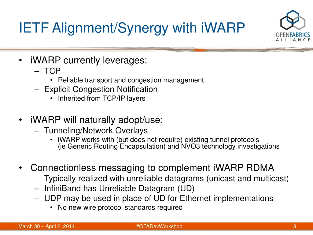 ietf alignment synergy with iwarp