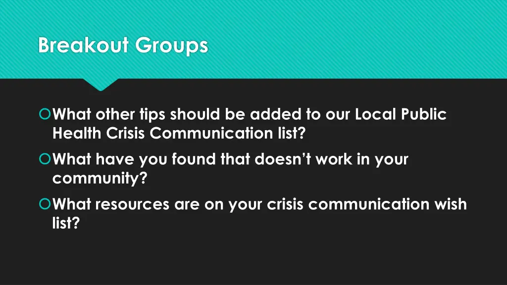 breakout groups