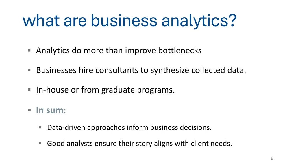 what are business analytics 1