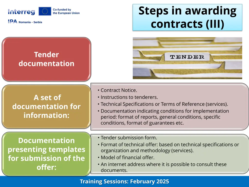 steps in awarding contracts iii