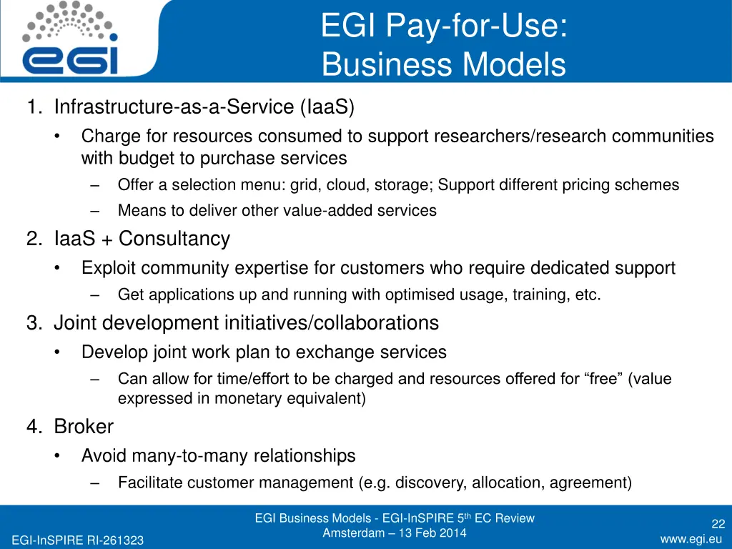 egi pay for use business models