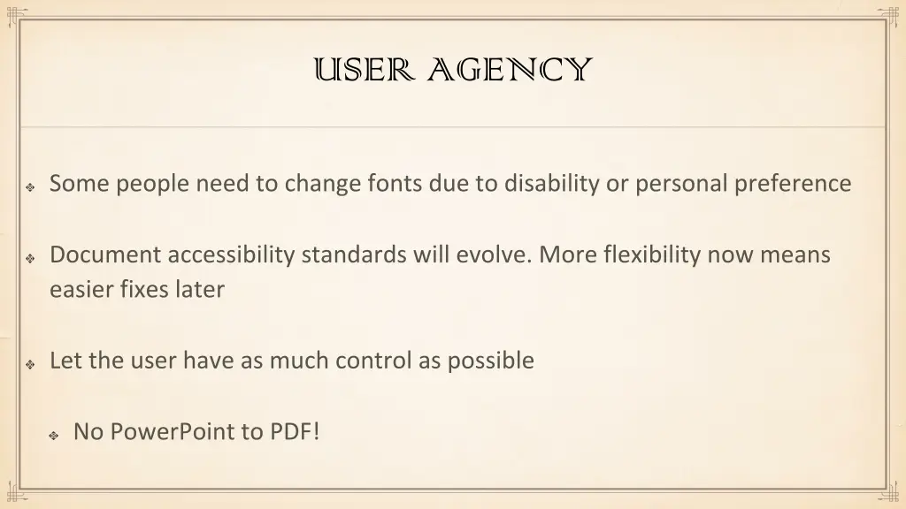 user agency