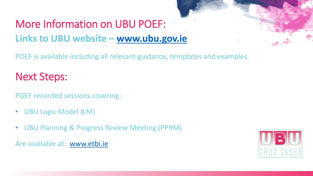 more information on ubu poef more information