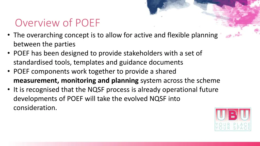 overview of poef the overarching concept