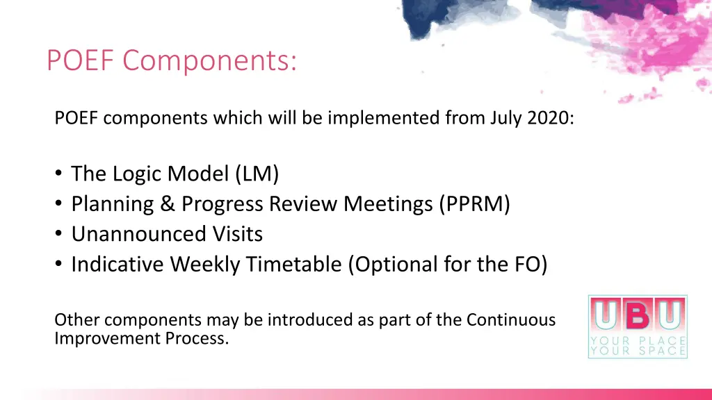 poef components