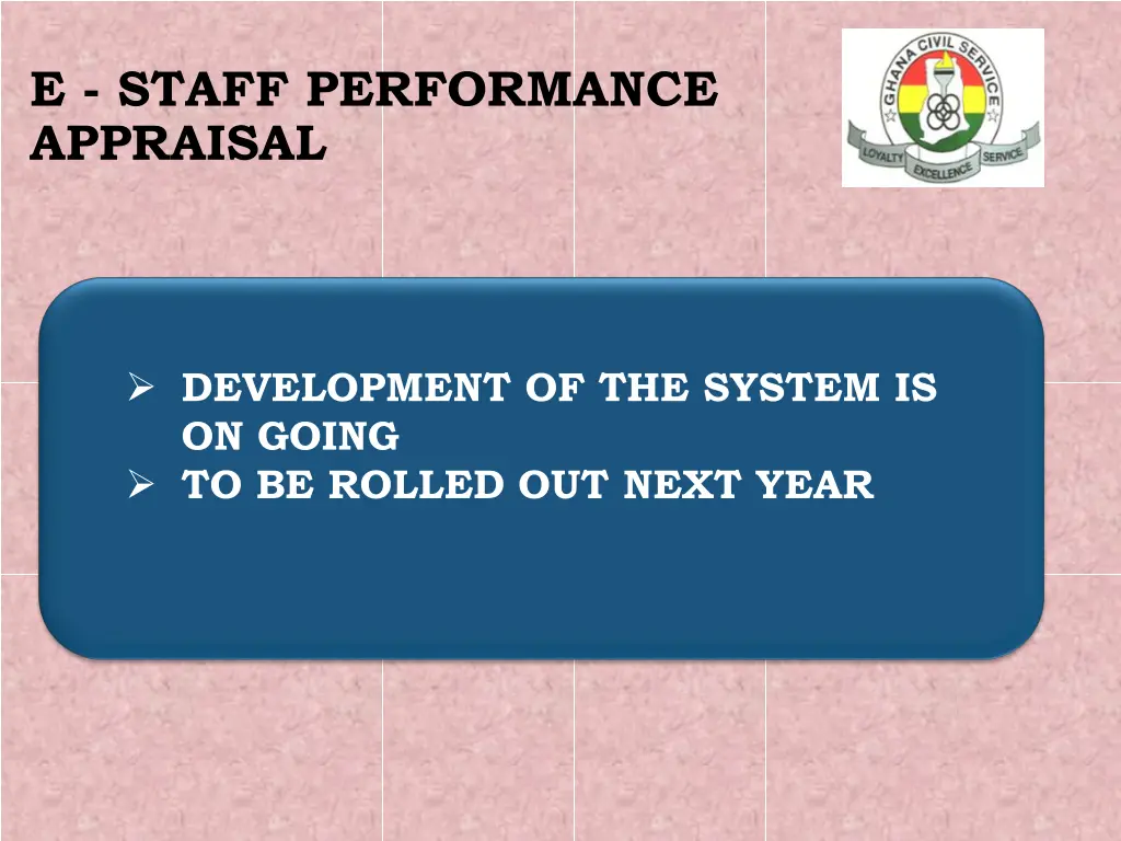 e staff performance appraisal
