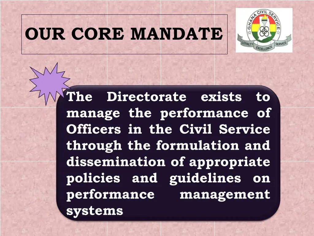 our core mandate