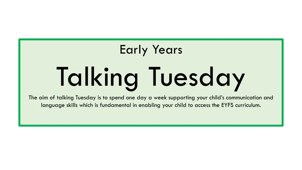 early years