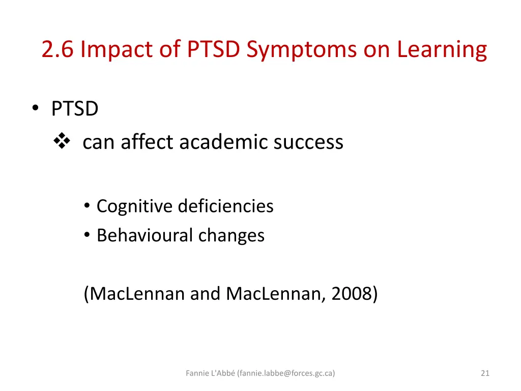 2 6 impact of ptsd symptoms on learning 1