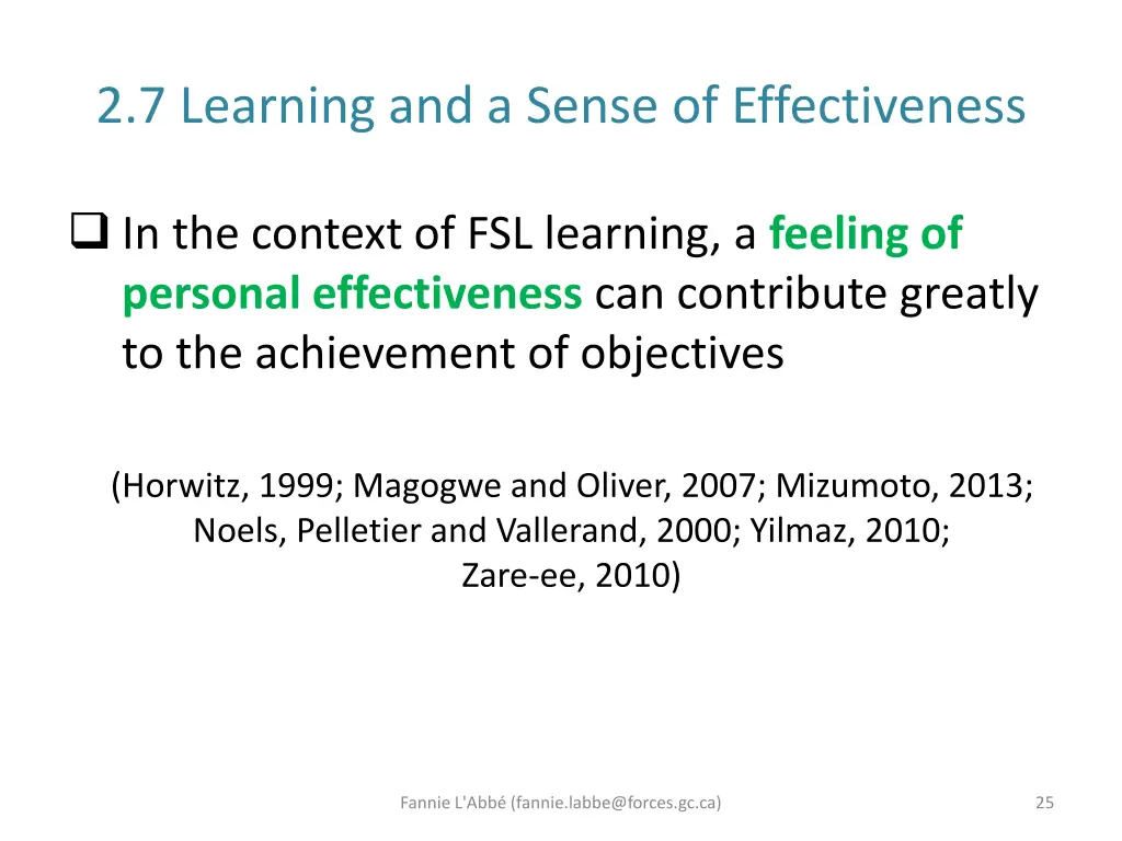 2 7 learning and a sense of effectiveness