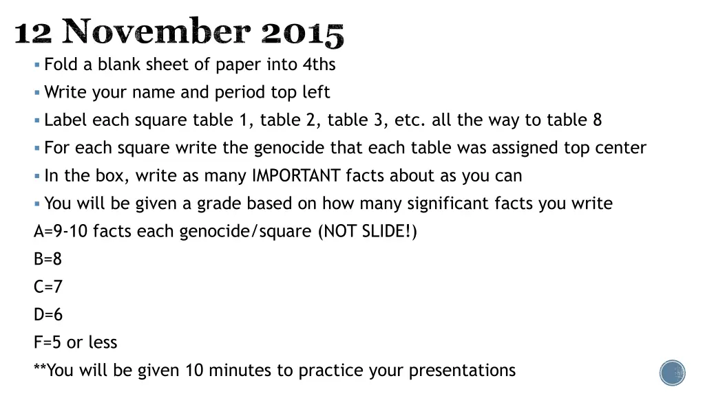 12 november 2015 fold a blank sheet of paper into