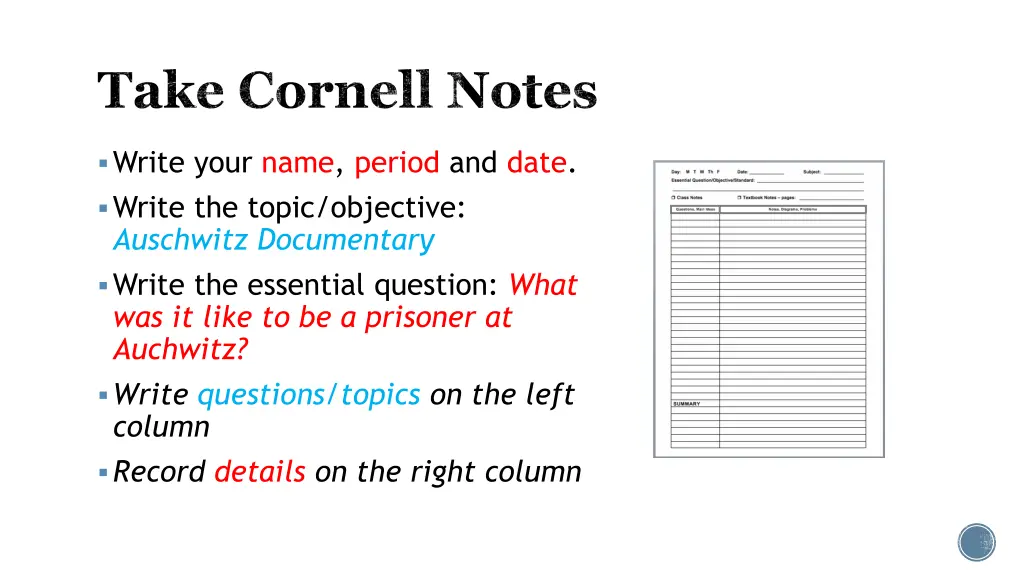 take cornell notes