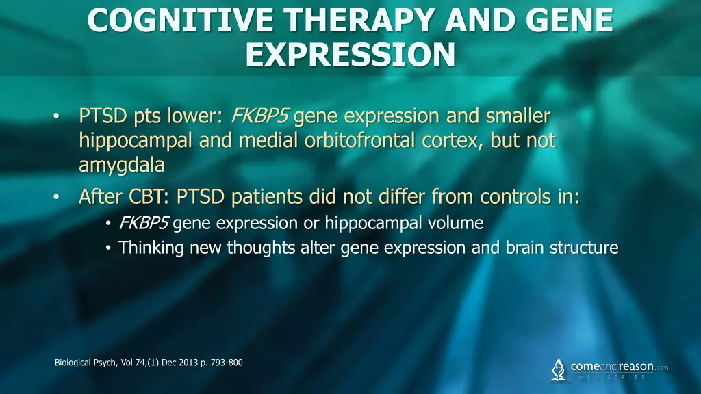 cognitive therapy and gene expression
