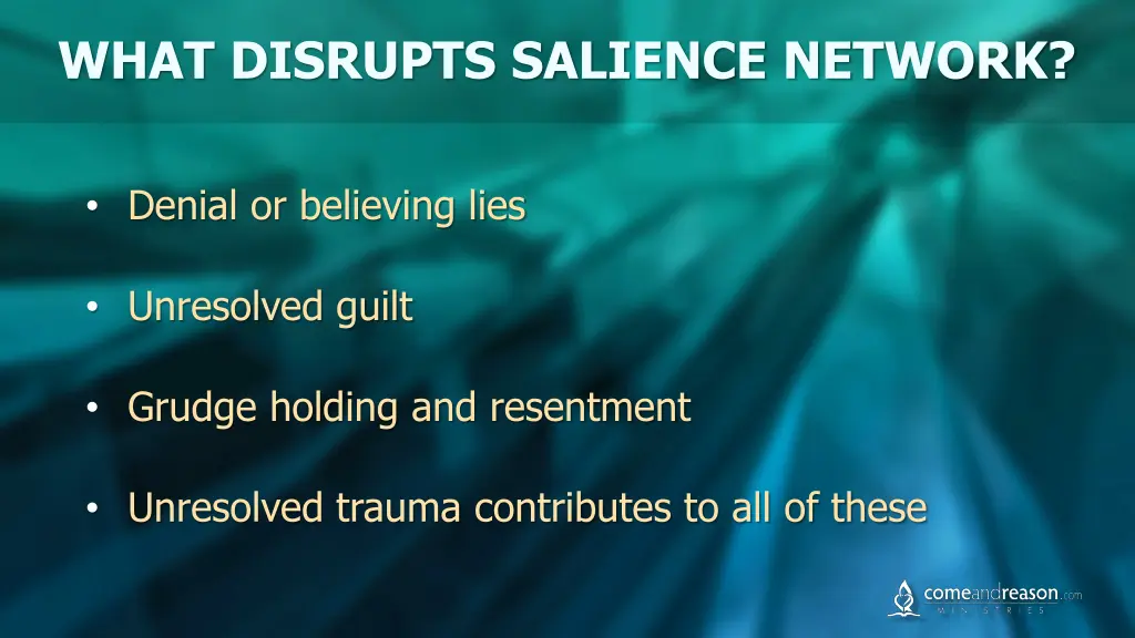 what disrupts salience network
