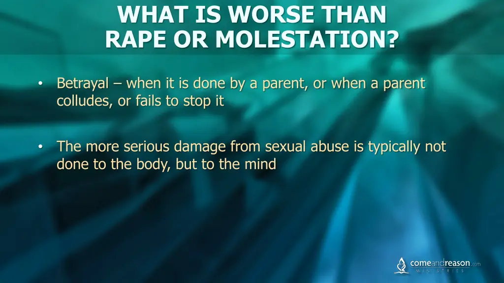 what is worse than rape or molestation