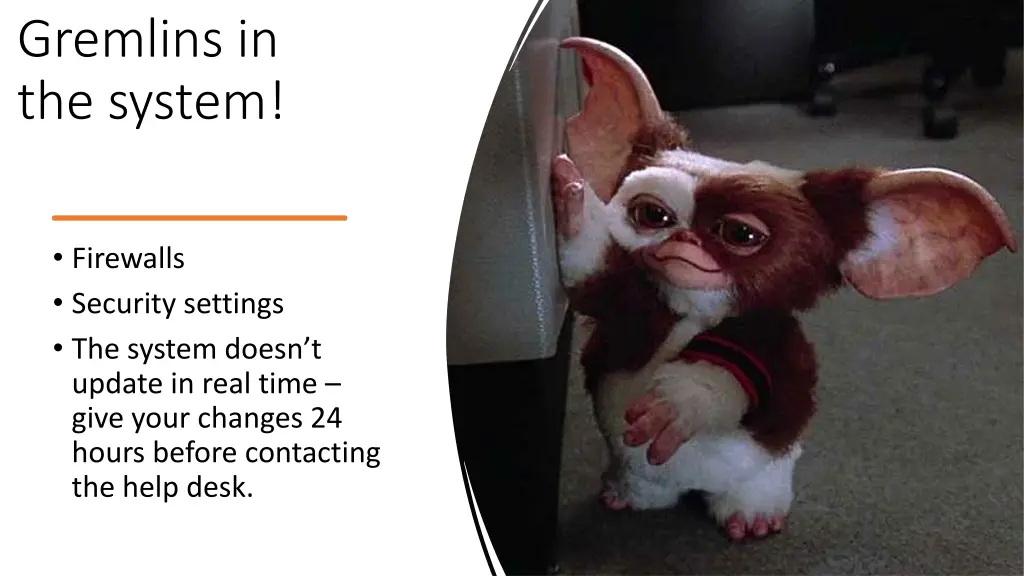 gremlins in the system