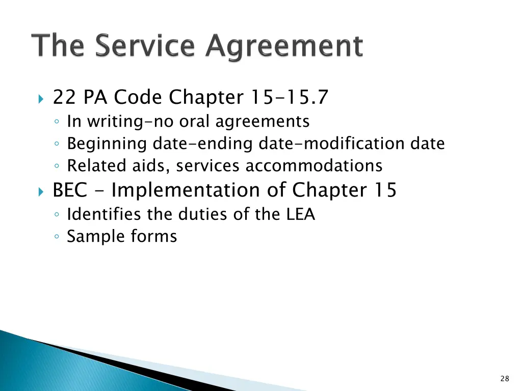 22 pa code chapter 15 15 7 in writing no oral