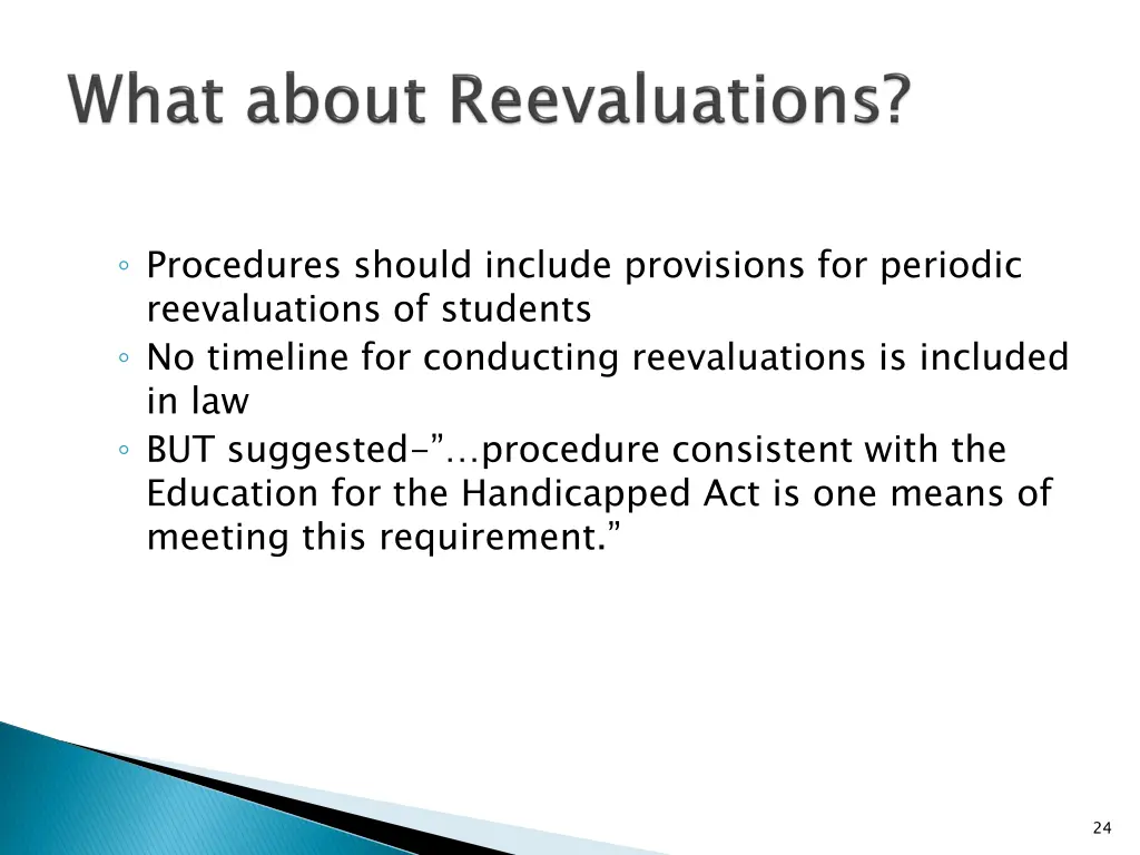 procedures should include provisions for periodic