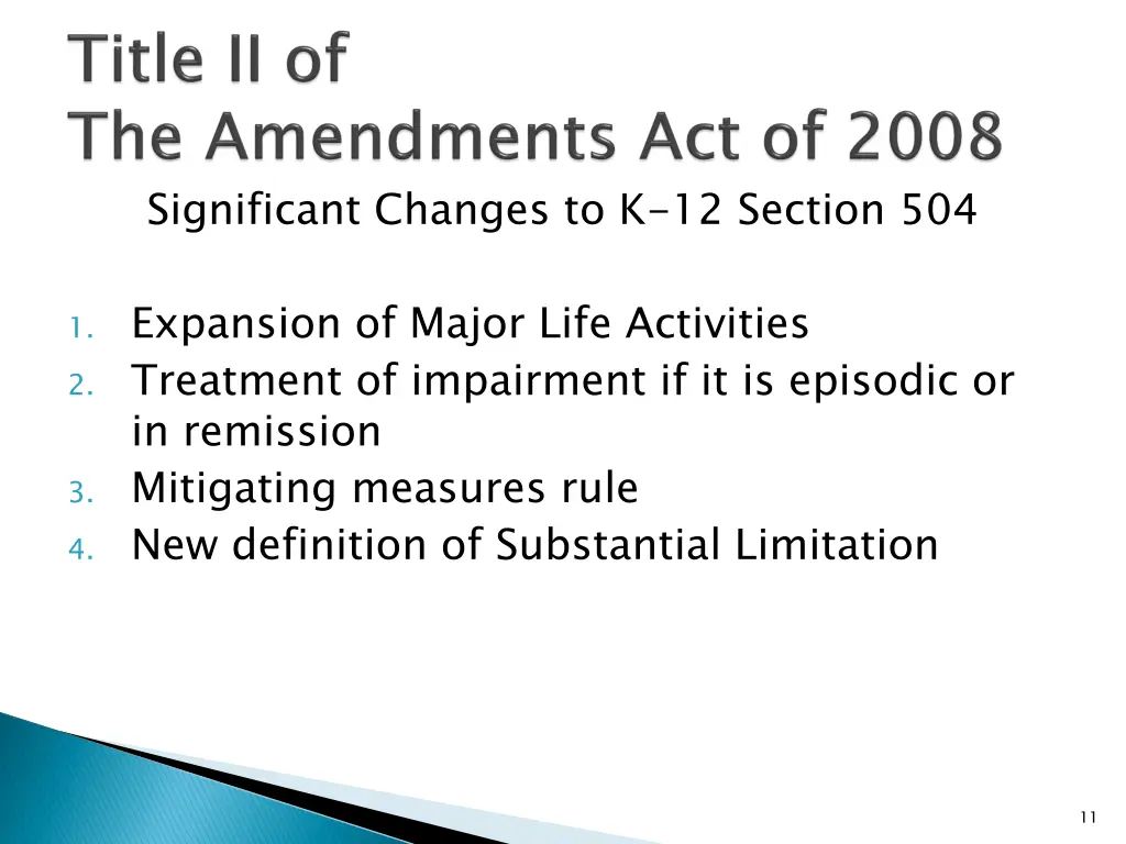 significant changes to k 12 section 504