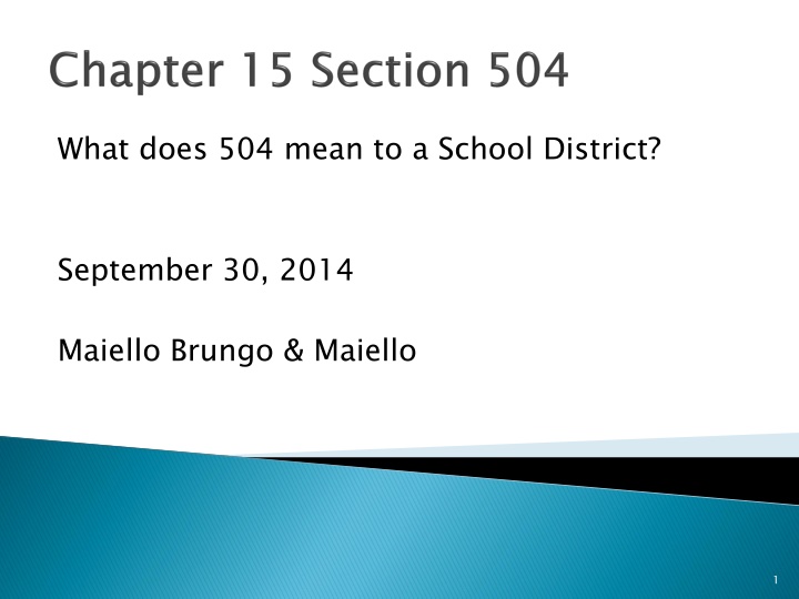 what does 504 mean to a school district