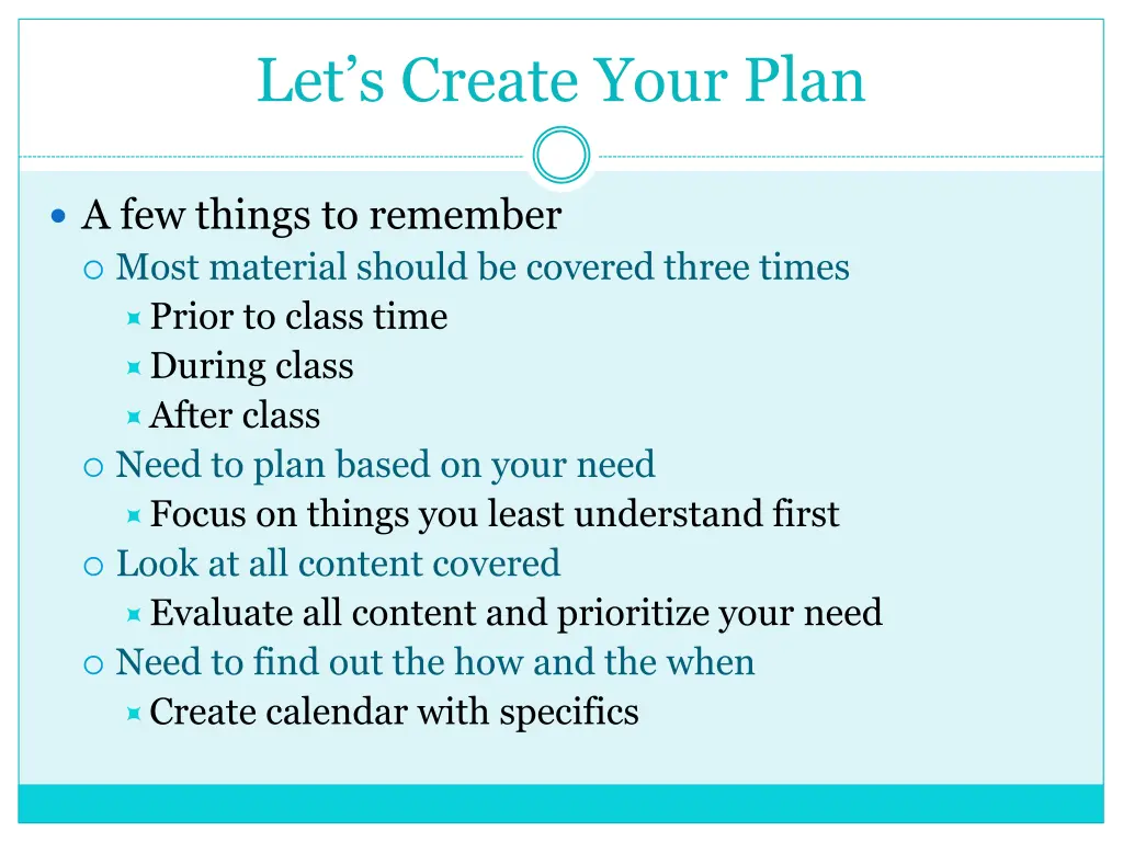 let s create your plan