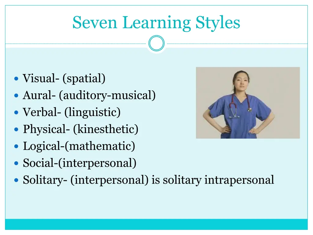 seven learning styles