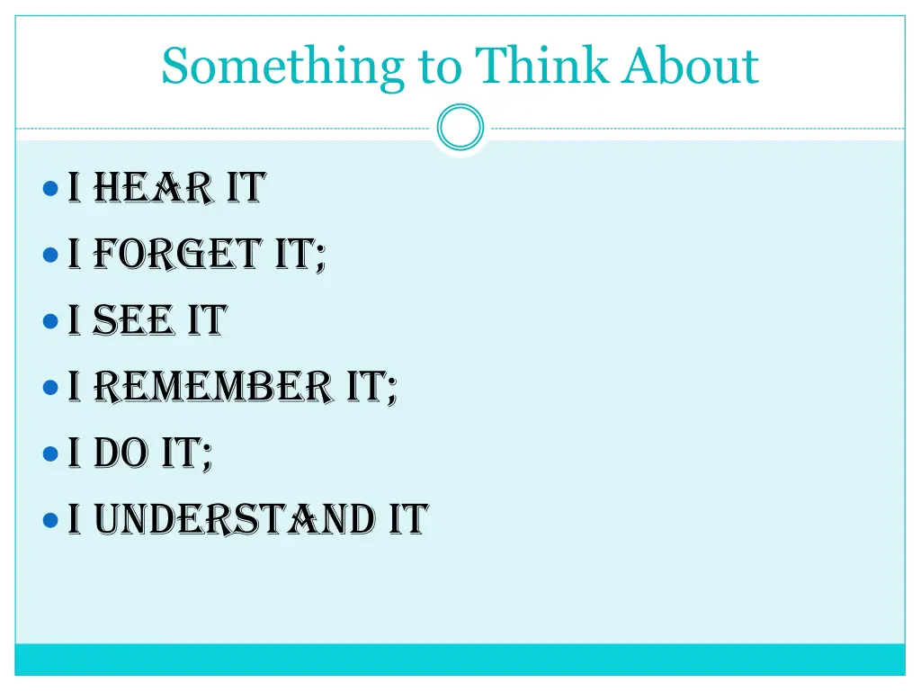 something to think about