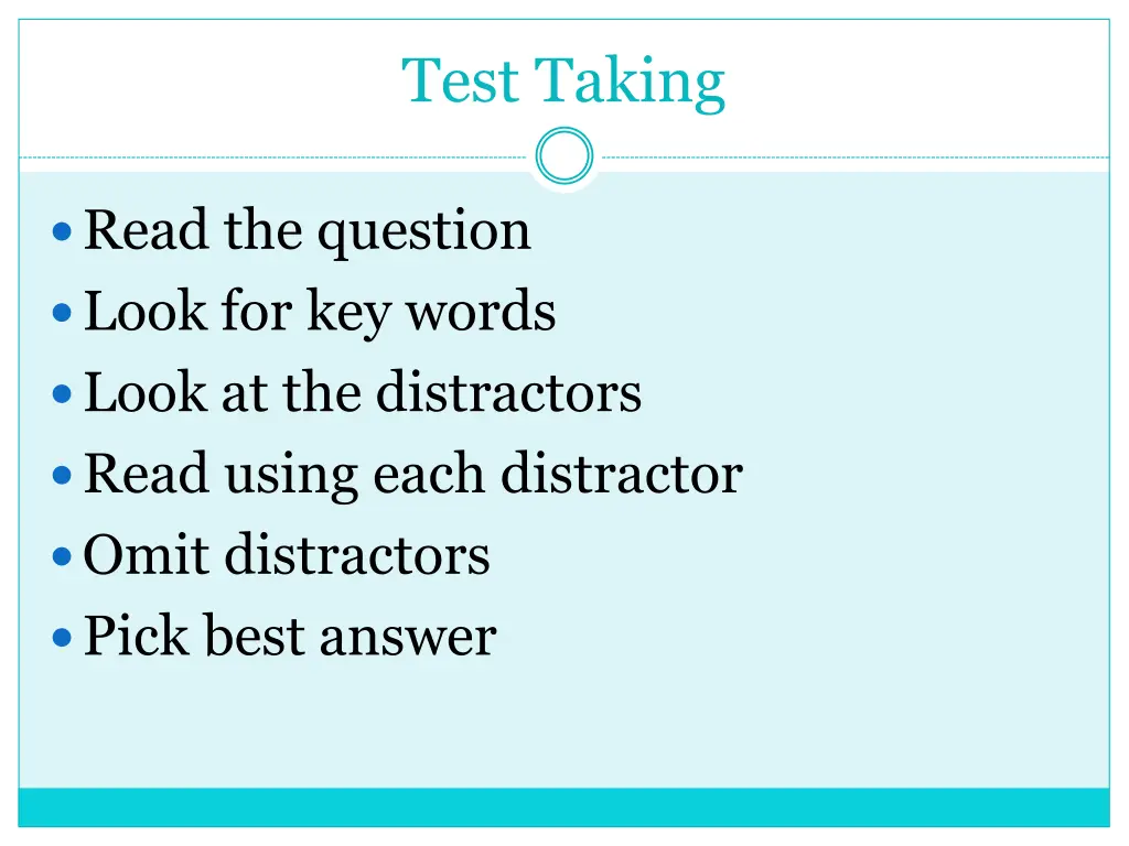 test taking 1