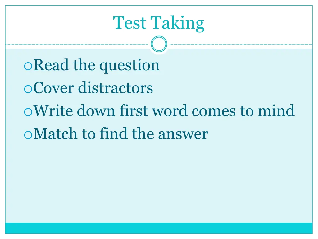 test taking