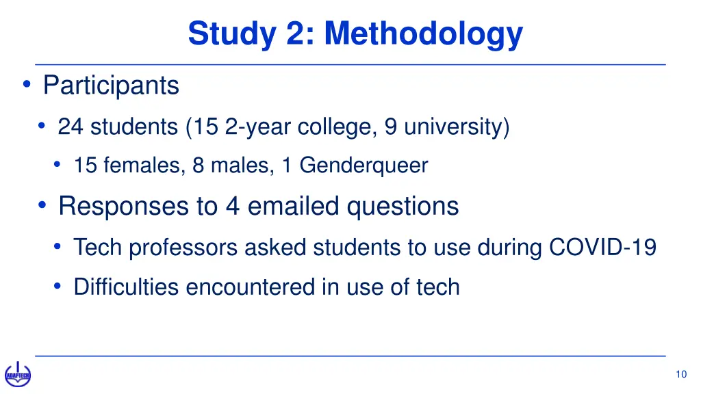 study 2 methodology