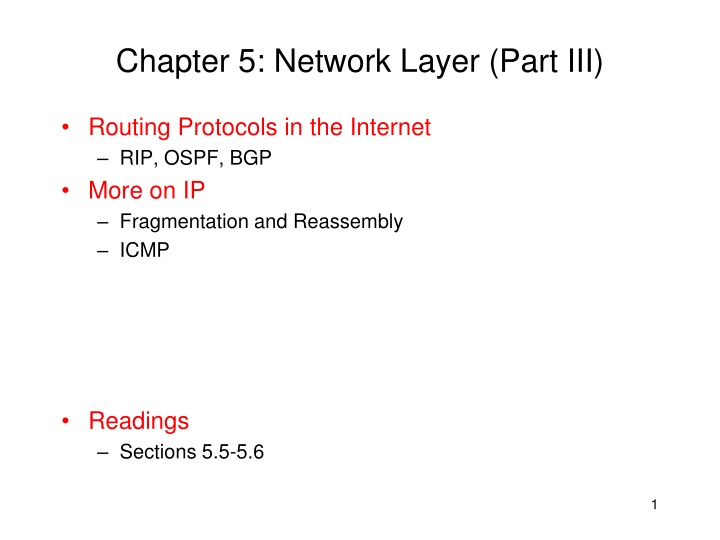 chapter 5 network layer part iii