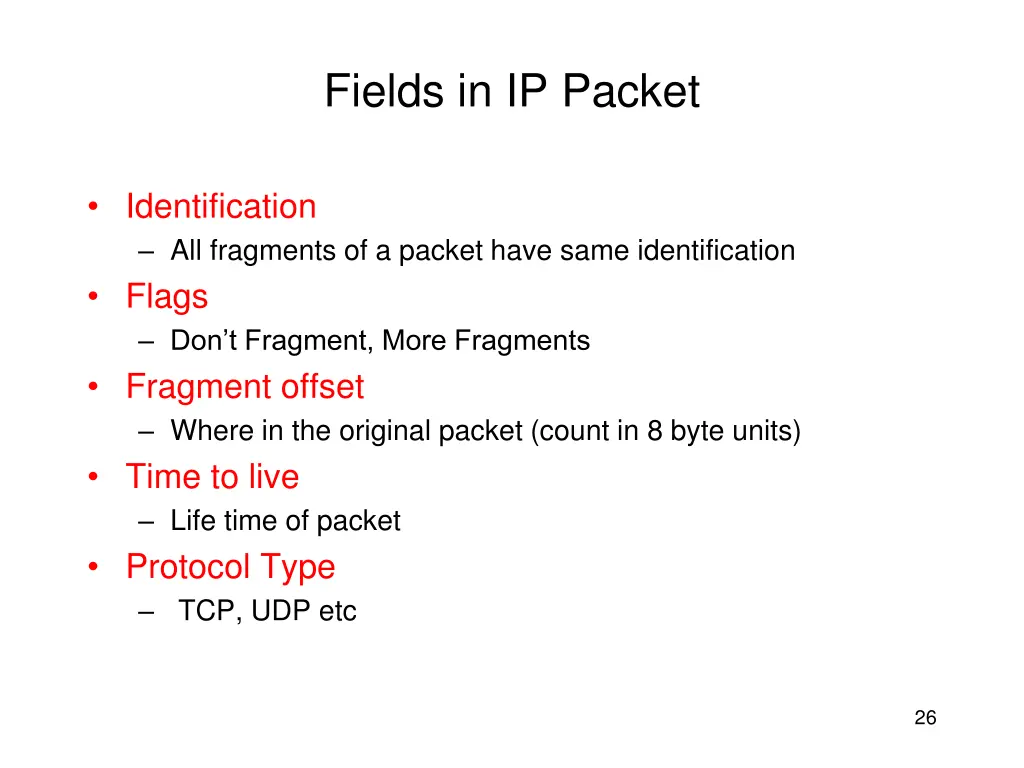 fields in ip packet 1