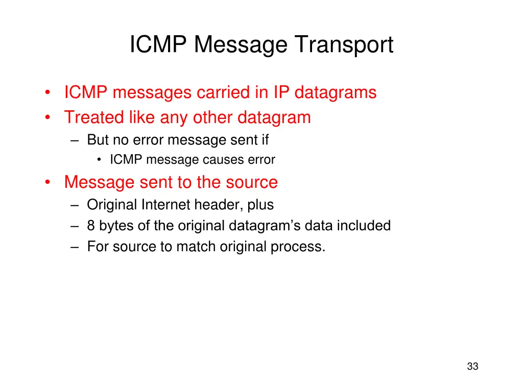 icmp message transport