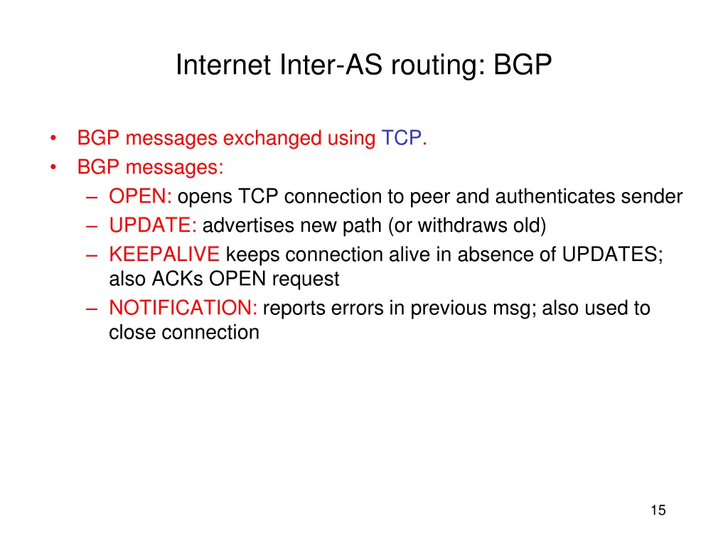 internet inter as routing bgp 1