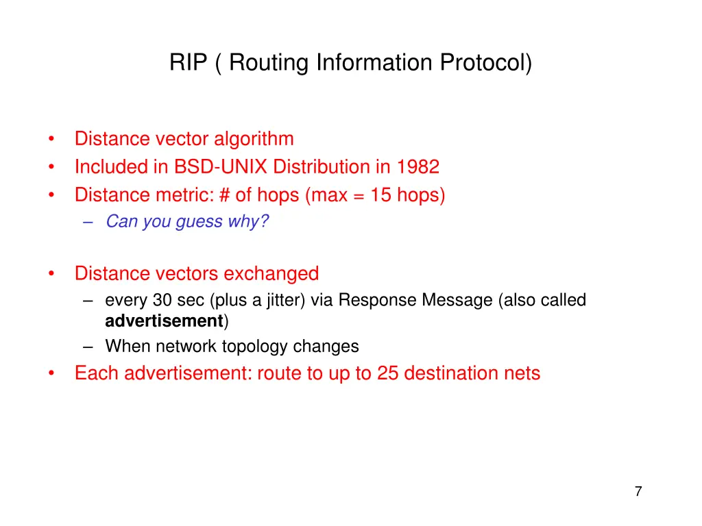 rip routing information protocol