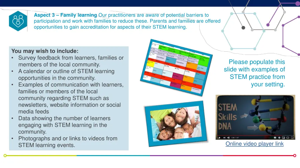 aspect 3 family learning our practitioners