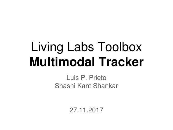 living labs toolbox multimodal tracker