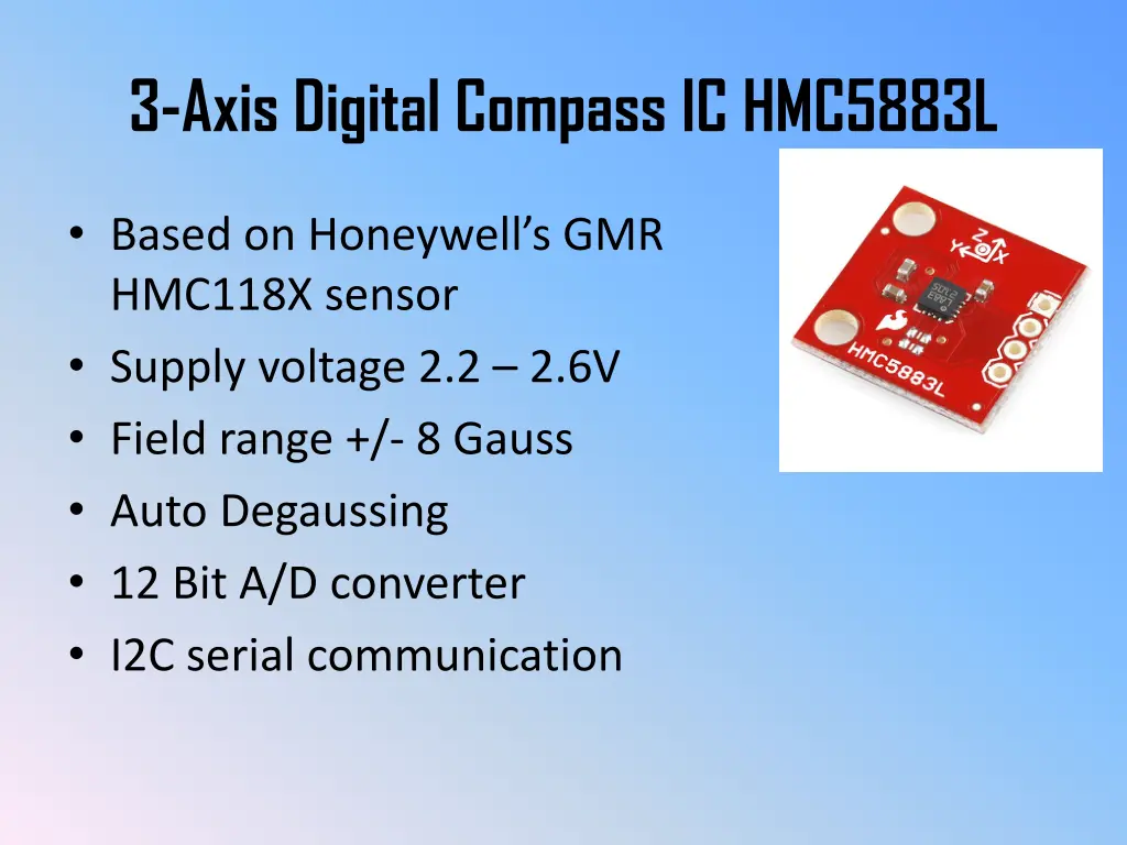 3 axis digital compass ic hmc5883l