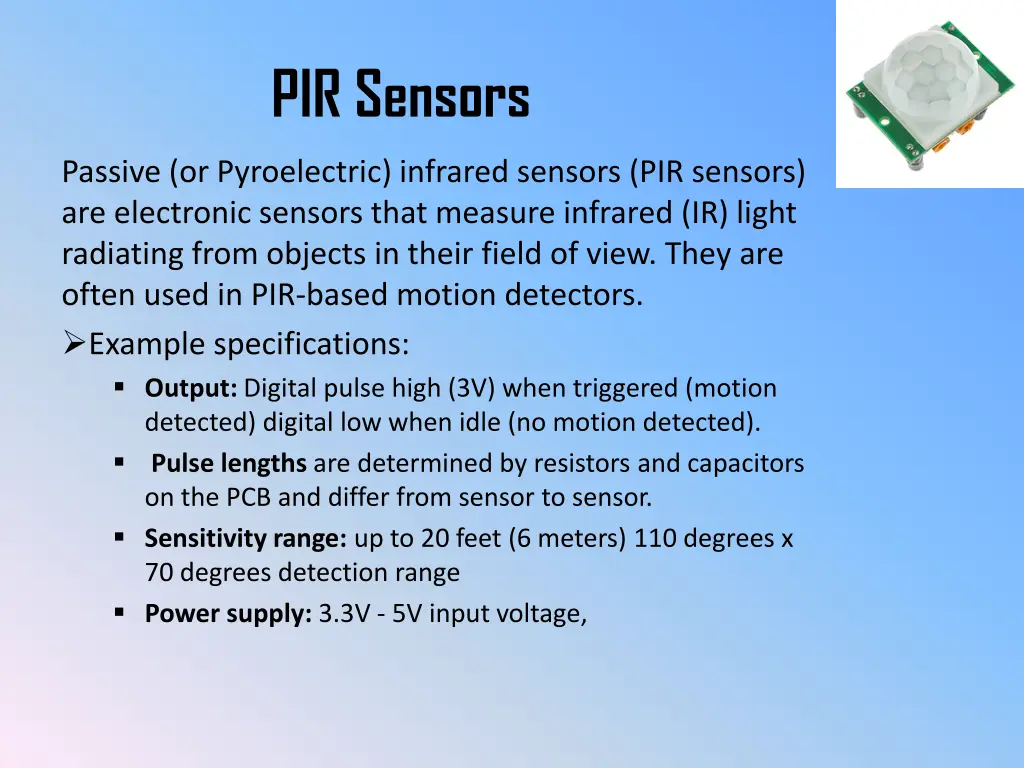 pir sensors
