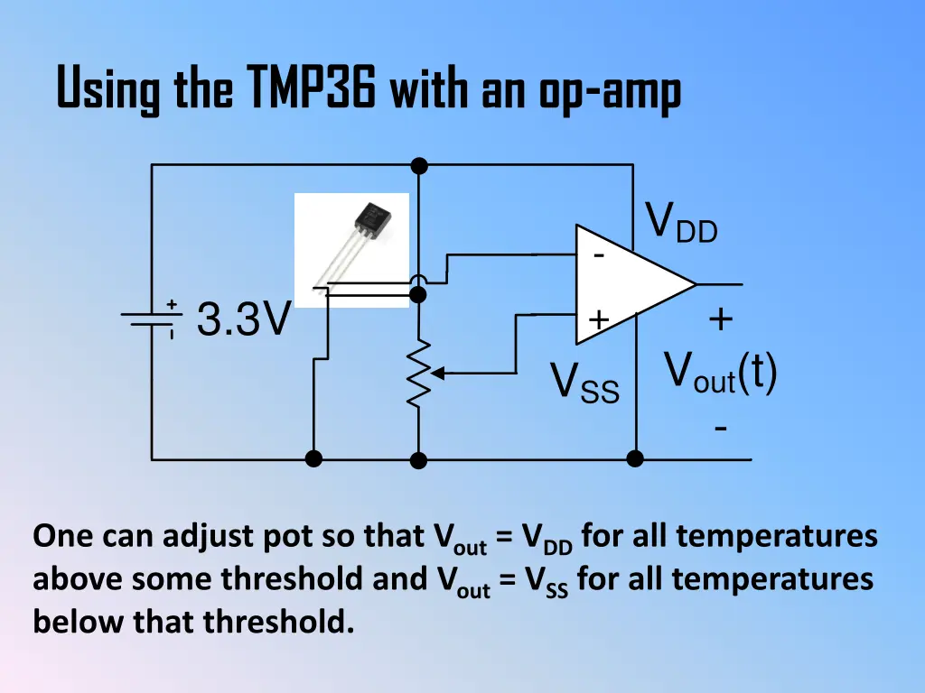 using the tmp36 with an op amp