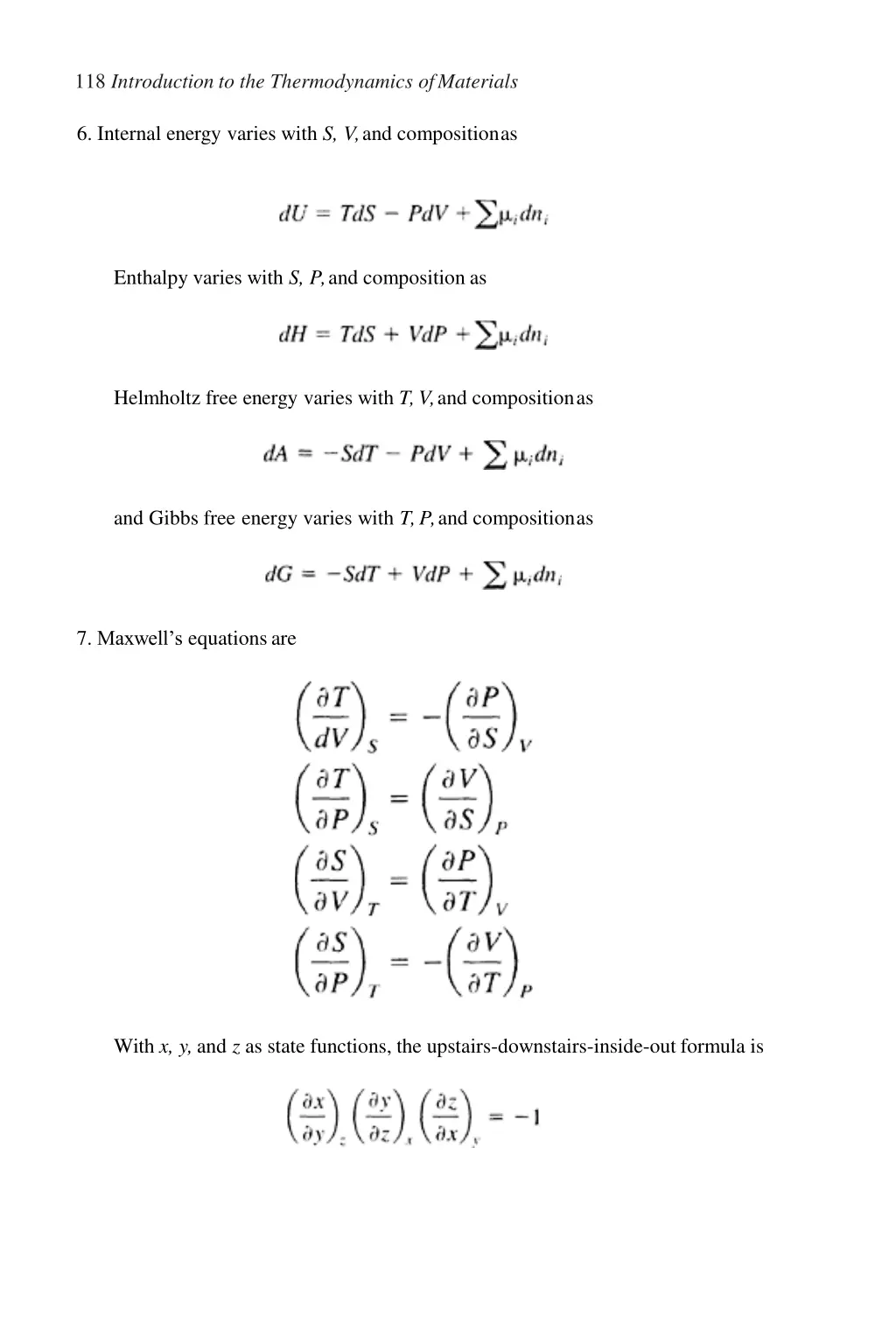 118 introduction to the thermodynamics ofmaterials