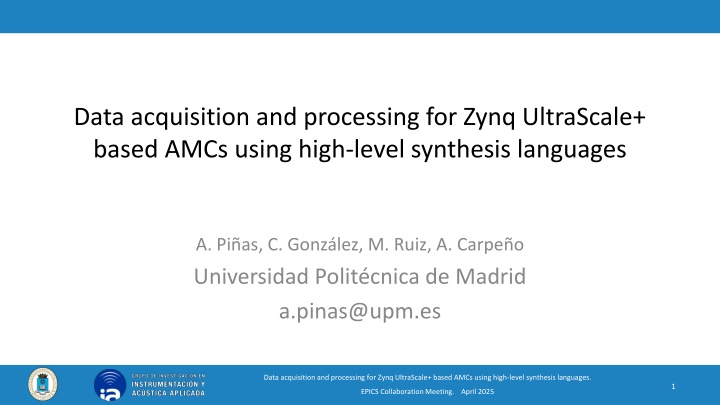 data acquisition and processing for zynq