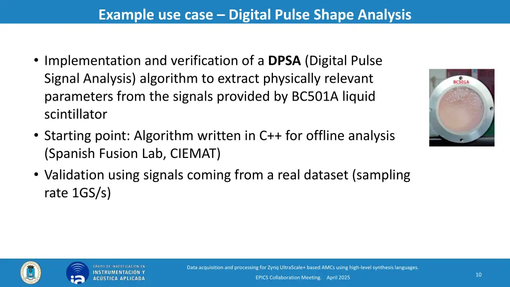 example use case digital pulse shape analysis