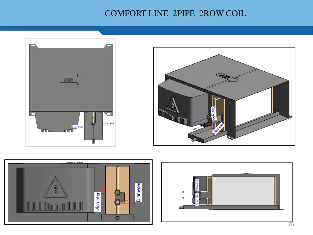 comfort line 2pipe 2row coil