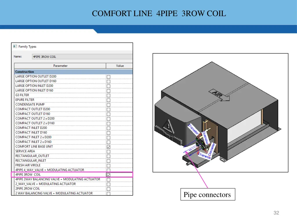 comfort line 4pipe 3row coil 1