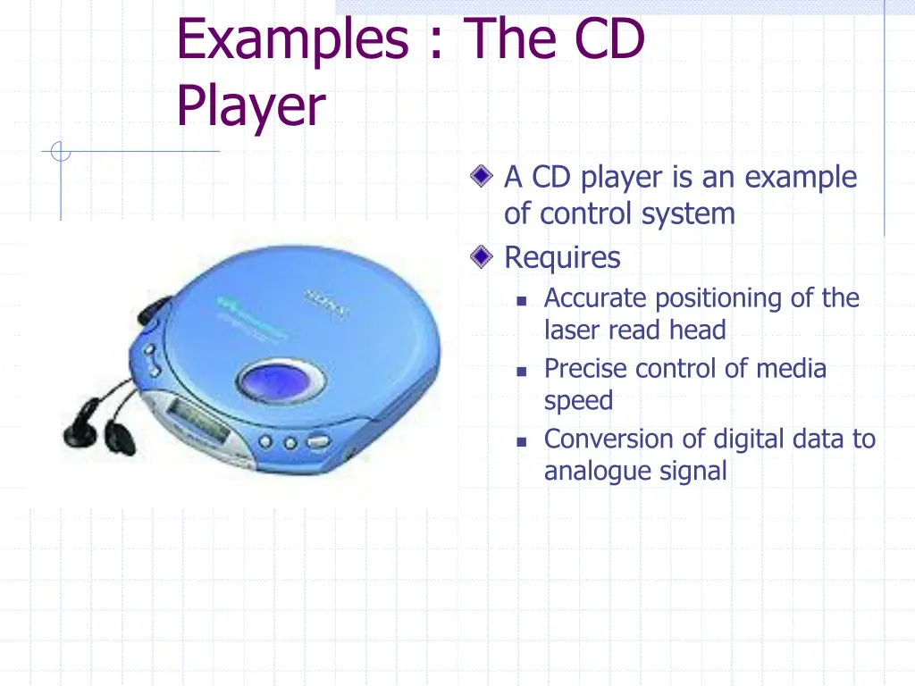 examples the cd player