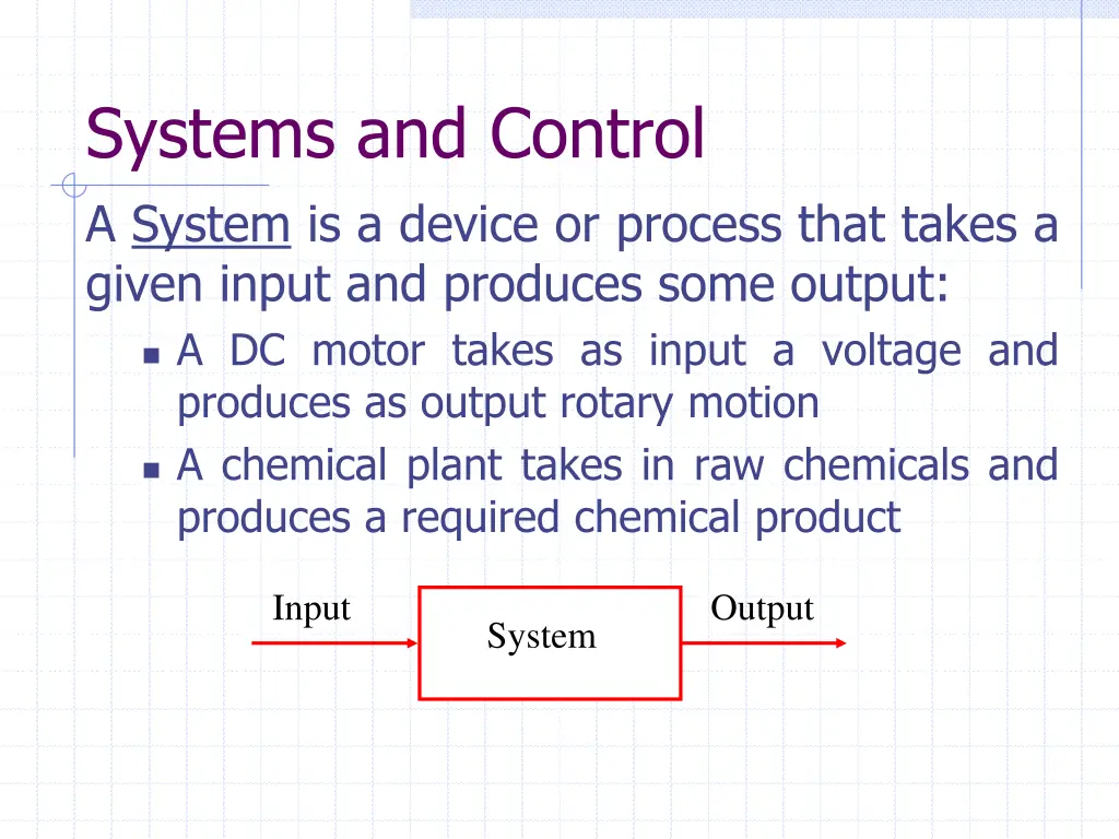 systems and control a system is a device