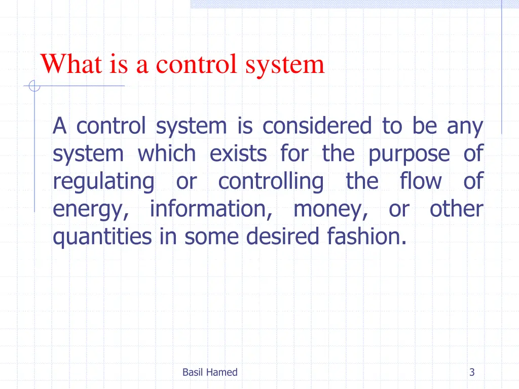 what is a control system